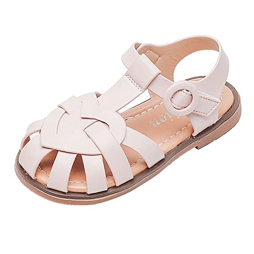 Baby Sandals Kids Minimalist Cozy Round Toe Princess Dress Flat Shoes Huarache Cargo Adjustable Straps Summer