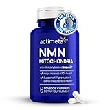 Actimeta NMN Mitochondria Supplement - NMN 500mg, NAD+ & ATP Support for Cellular Vitality and Longevity - Clinically Tested elevATP, Resveratrol, CoQ10, Alpha Lipoic Acid - 90 Veggie Capsules