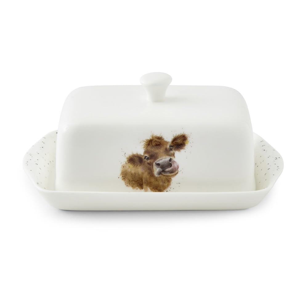 “Royal Worcester Wrendale Deigns Butter Dush Cow”, White