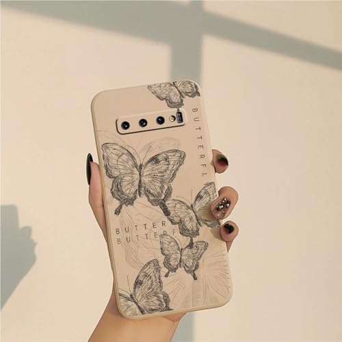 PAIXIKYZ Compatible con Samsung Galaxy S10 Plus - Funda Silicona Suave Bordes Rectos Protección Total Cámara Case