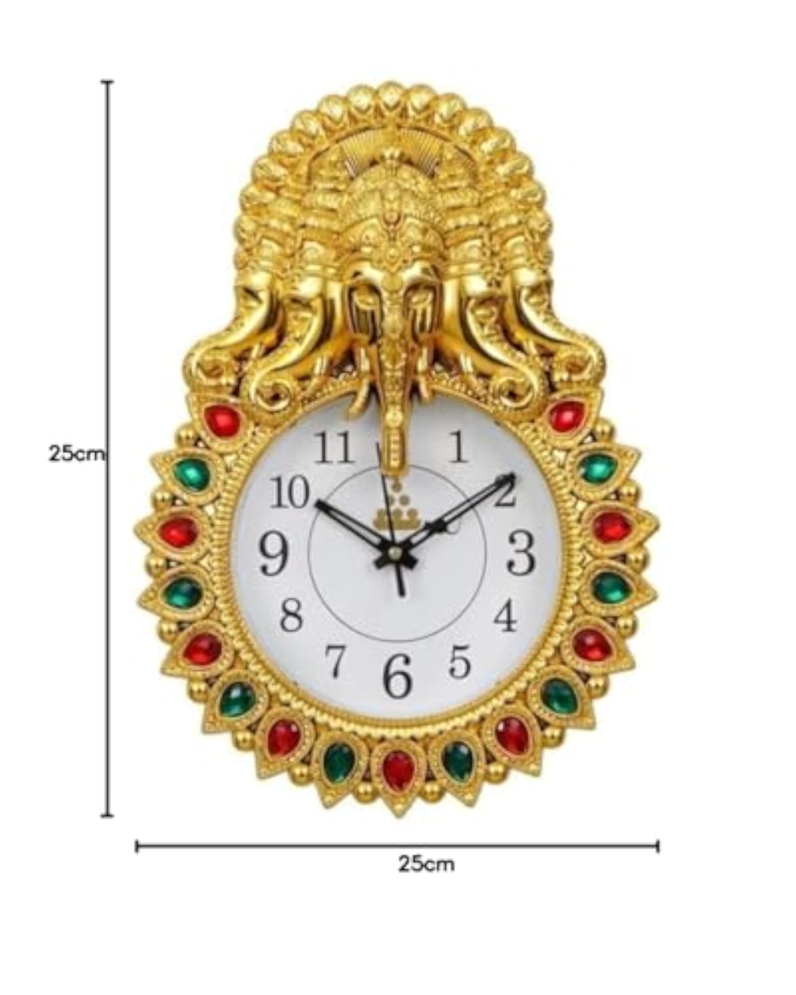 Right Corner Premium Plastic Designer Ganesha Analog Wall Clock