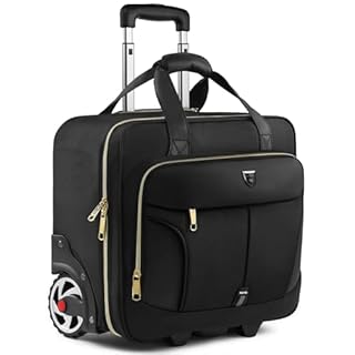 RUCYEN Rolling Laptop Bag, 15.6 inch Rolling Briefcase for Men & Women,Laptop Briefcase on Wheels, Overnight Bags Carry On Bag, for Business Travel