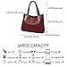LAORENTOU Women's Bag Leather Handbag Lady Shoulder Purse Cowhide Tote (red)