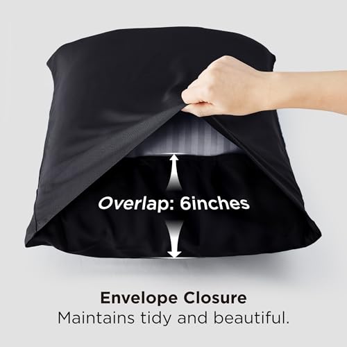 Image of Bedsure King Size Pillow Cases Set of 2, 100% Rayon Derived from Bamboo