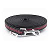 Twinkys Dog Style MADE IN GERMANY Sleeplijn Hondenriem, met rubber bekleed 20 mm breed voor honden tot 50 kg – MET draagriem 10 meter zwart rood