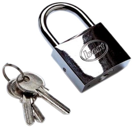Merriway® BH00508 50mm Chromed Brass Marine Padlock
