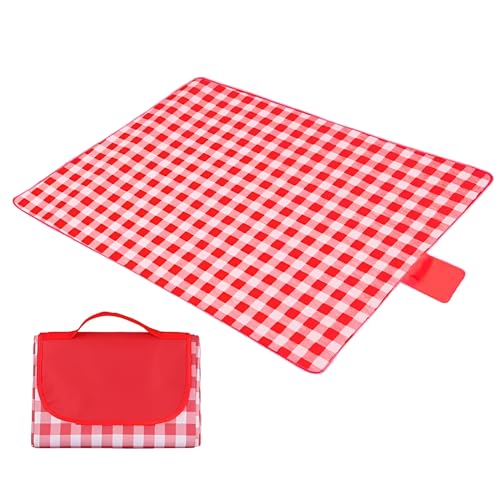 Garth Picnic Blanket | Beach Picnic Mat for Indoor & Outdoor | Sandproof Waterproof Larger Mat for Camping, Travel, Hiking, Park, Foldable | Washable Checkered Picnic Blankets (Random Color) (B0CXPRXKXK) Amazon Price History, Amazon Price Tracker