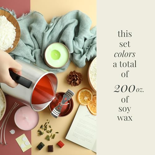 Image of Hearth & Harbor Natural Candle Dye for Soy Wax, 24 Popular Candle Color Dye Blocks for Soy Wax, Highly Concentrated Blocks, Nontoxic Supplies for DIY Candle Making