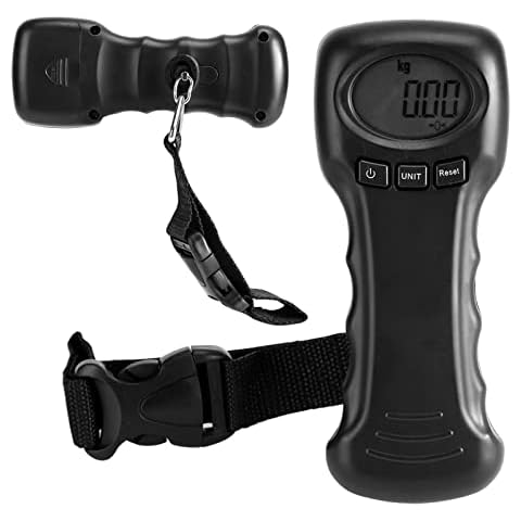 Luggage Scales,Ocs‑8 50kg/110lb Portable Digital Luggage Scale Travel Hanging Luggage Scale Electronic Weight with LCD Digital Display Cover