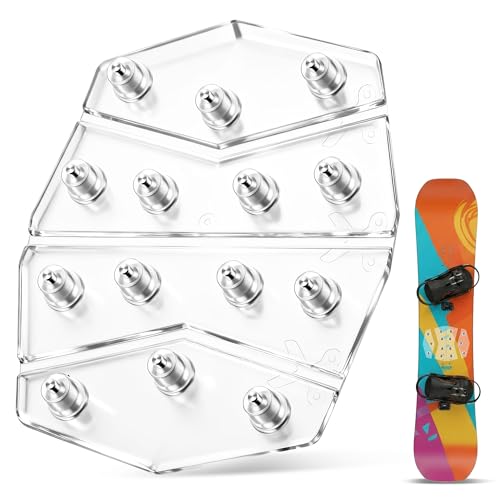 Enhon Snowboard Stomp Pad With Aluminum Spike, Enhanced Traction & Control Snowboard Practice Mat, Anti Slip Stomp Pads for Snowboarding, Christmas Present & Holiday Keepsake for Beginners