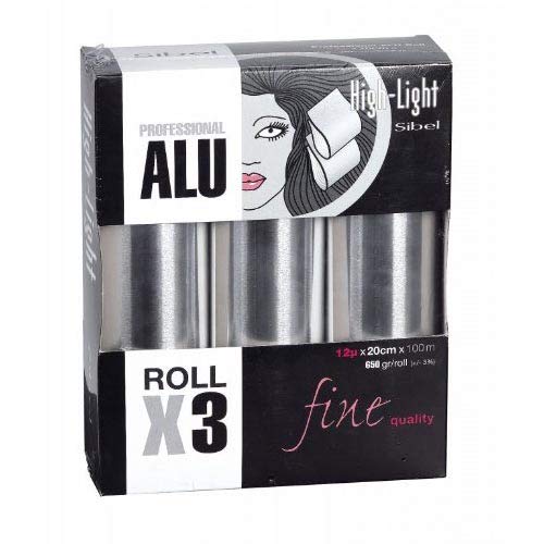 Rouleaux d'aluminium Sibel 20cm pour éviter les déchirures de papier pendant vos mèches