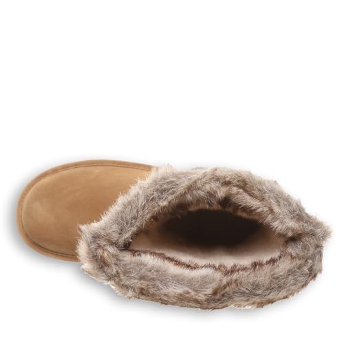 BEARPAW Women's Emery Classic Suede Slip on Winter Boot Snow4
