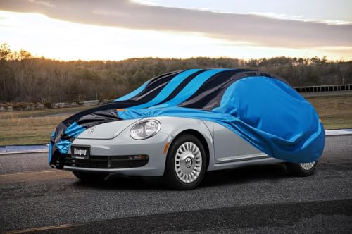 Image of Kaugung Car Cover Waterproof Custom Fit Volkswagen Beetle (2002-2018), Full Exterior Cover for Automobiles Lightweight Resistant Outdoor Sun UV Rain Dust Snow Wind Protection.