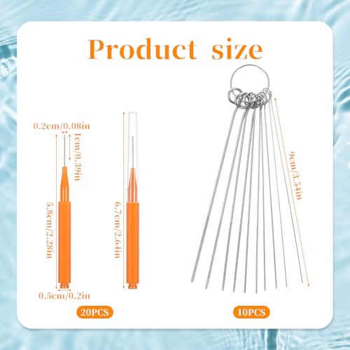 Image of 30 Pcs Shower Head Cleaner Tool,Nozzle Unclogger Multi-Size Nozzle Clog Removal Picks Small Gaps Hole Anti-Clogging Shower Head Cleaning Brush for Showerhead Small Hole Gap Jewelry