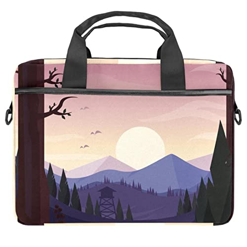 Sac ordinateur portable 13.3 anti-choc bandoulière réglable imprimé marin bleu