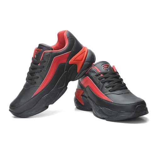Image of FIELD CARE Fusion Casual Athletic Chunky Stylish Outsole Comfort Lace-Up Sneakers.