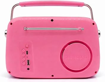 Retro Tasarımlı Bluetooth FM Radyo - HAVANA (PEMBE)