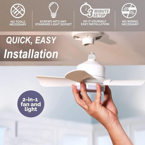 Ventilateur de plafond avec lumière LED dimmable et 4 pales - 5