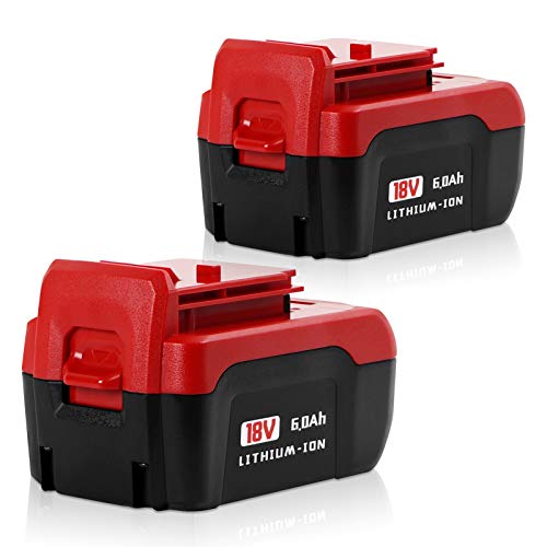 One-Day Sale: Up to 40% Off Jialipok 2 Pack 18V 6.0Ah Lithium Replacement for Porter Cable 18V Battery PC18B PC18BL PC1800D PC18BLX PC18BLEX PC18B-2 PCC489N PC188 PCXMVC Porter Cable 18Volt Cordless Power Tools