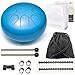 Lronbird Steel Tongue Drum Percussion, 6 Inch 8 Notes Musical Instruments, Music Gifts for Family Friends (Blue)