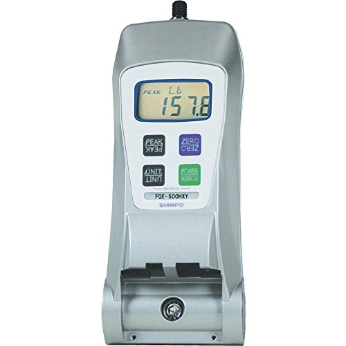 Shimpo FGE-500HXY Digital Force Gauge, 500 lb/200 kg/2500 N Measuring Range, 4-Digit LCD Display, 0.2% Accuracy