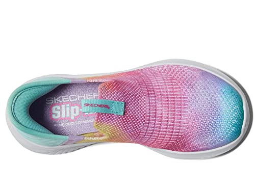 Skechers Kids Girls Ultra Flex 3.0-Pastel Cloud Sneaker, Multi, 3.5 Big Kid3
