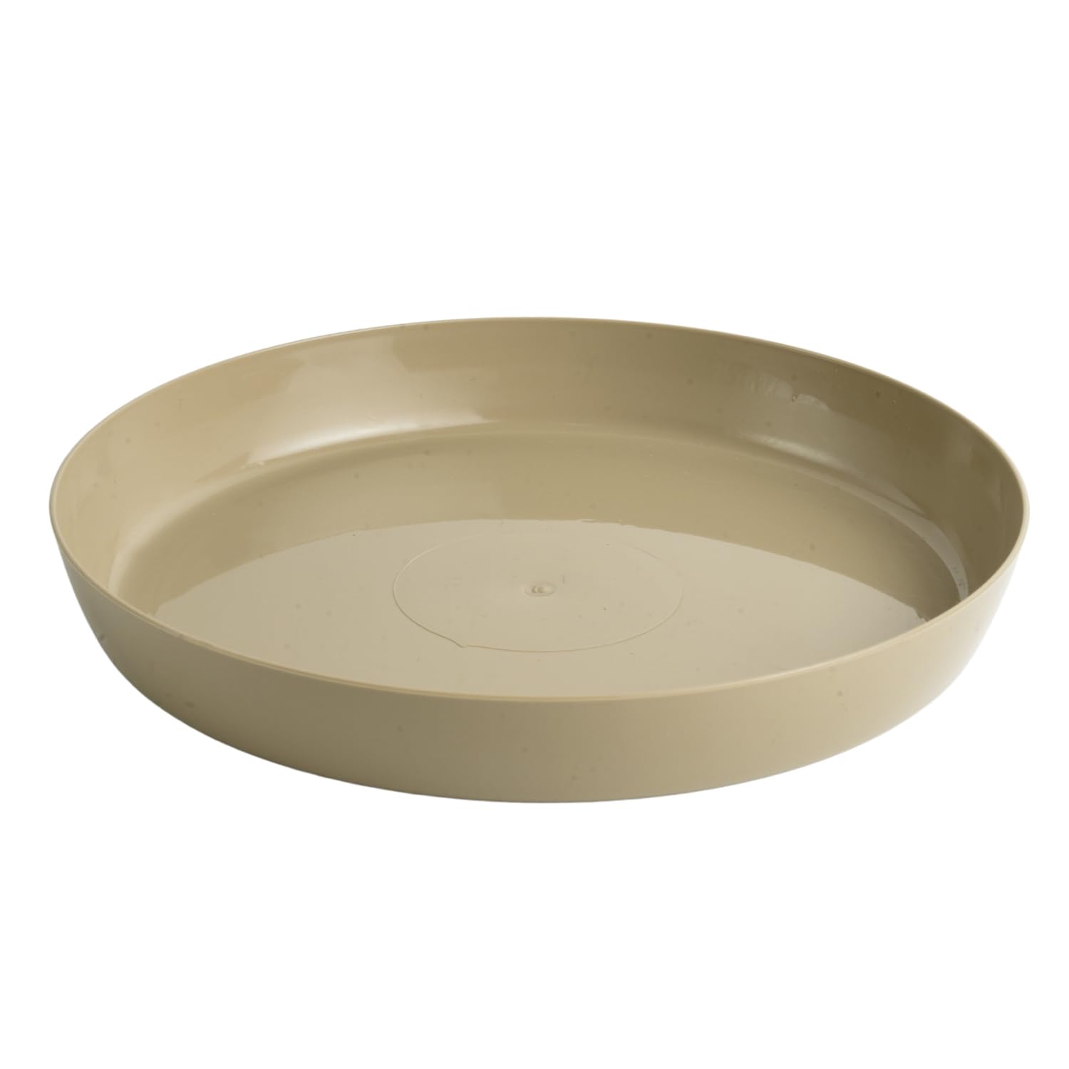 Premium Glossy Flower Pot Saucer – Water-Resistant Plant Trays to Protect Furniture & Floors – Multiple Sizes & Colors for Indoor & Outdoor Plants (Beige, 19.6cm)