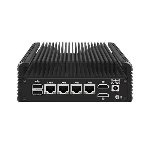 Micro Firewall Appliance, Mini PC, PFSense, OPNsense, Untangle, Sophos, Kerio, VPN, Router PC, J6412, RJ09, 4 x 1GbE LAN, 2 x HD