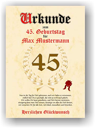 Geburtstagsgeschenke Zum 45 Geburtstag
