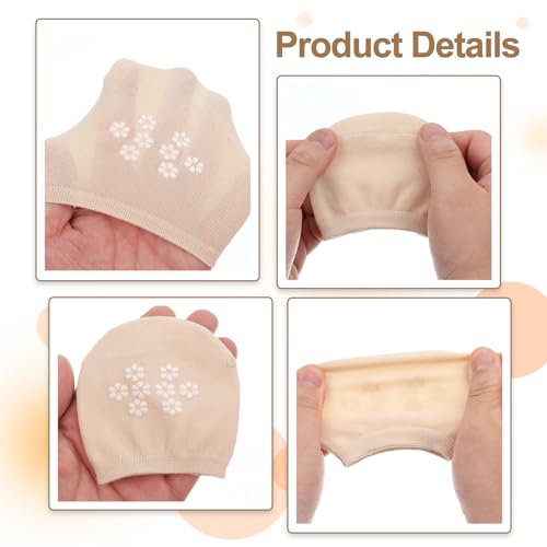 6 Pairs Toe Socks Half Socks No Show Toe Toppers Covers for Women Non Slip Sock for Clogs for Mules Footies3