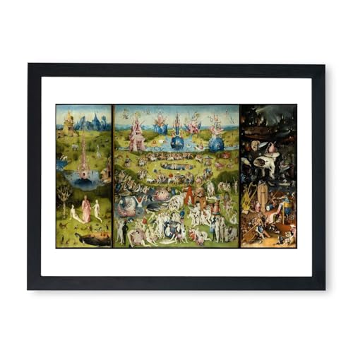 Petite affiche encadrée Hieronymus Bosch cadeau idéal passionnés d'art