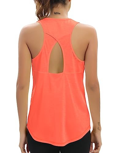 Aeuui Womens Workout Tops Open Back Racerback Tank Tops Sleeveless Yoga Athletic Running Shirts Gym Clothes for Women