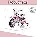 12V Kids Ride on Motorcycle Dirt Bike Toy 4 Wheel Battery Powered Off-Road Motorbike with Training Wheels, 3 mph Top Speed, Music, Charger for Boy Girl Age 3+