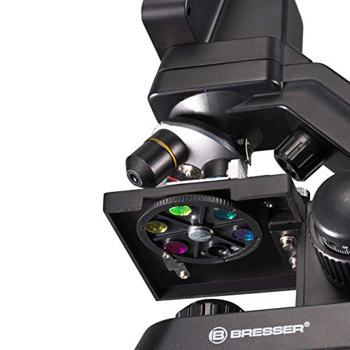 Bresser Mikroskop Biolux Touch 5 MP LCD mikroskop do szkoły i hobby z mechanicznym stołem krzyżowym, HDMI, USB, złączem SD