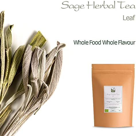 Sage Organic Culinairy Leaves - Gourmet Spice Direct from Artisan Farmers for Cooking - Salvia officinalis - 100g
