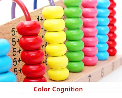 ZELVO Wooden Calculation Shelf | Abacus Counting Addition Subtraction | Maths Learning Early Educational Kit Toy for Kids 3+ Years - Image 4 thumbnail