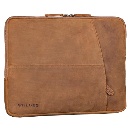 Portadocumentos Mujer Vintage en Cuero Legítimo STILORD para Portátiles de 15.6"