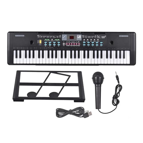 Électronique clavier Piano Piano Électrique USB 61 Touches Avec Microphone, Affichage LED Numérique, Double Haut-parleurs Stéréo Intégrés, Instrument À Clavier - Les Beatles, Paul McCartney, John Lennon, RIngo Starr, George Harrison Électronique clavier Piano Piano Électrique USB 61 Touches Avec Microphone, Affichage LED Numérique, Double Haut-parleurs Stéréo Intégrés, Instrument À Clavier