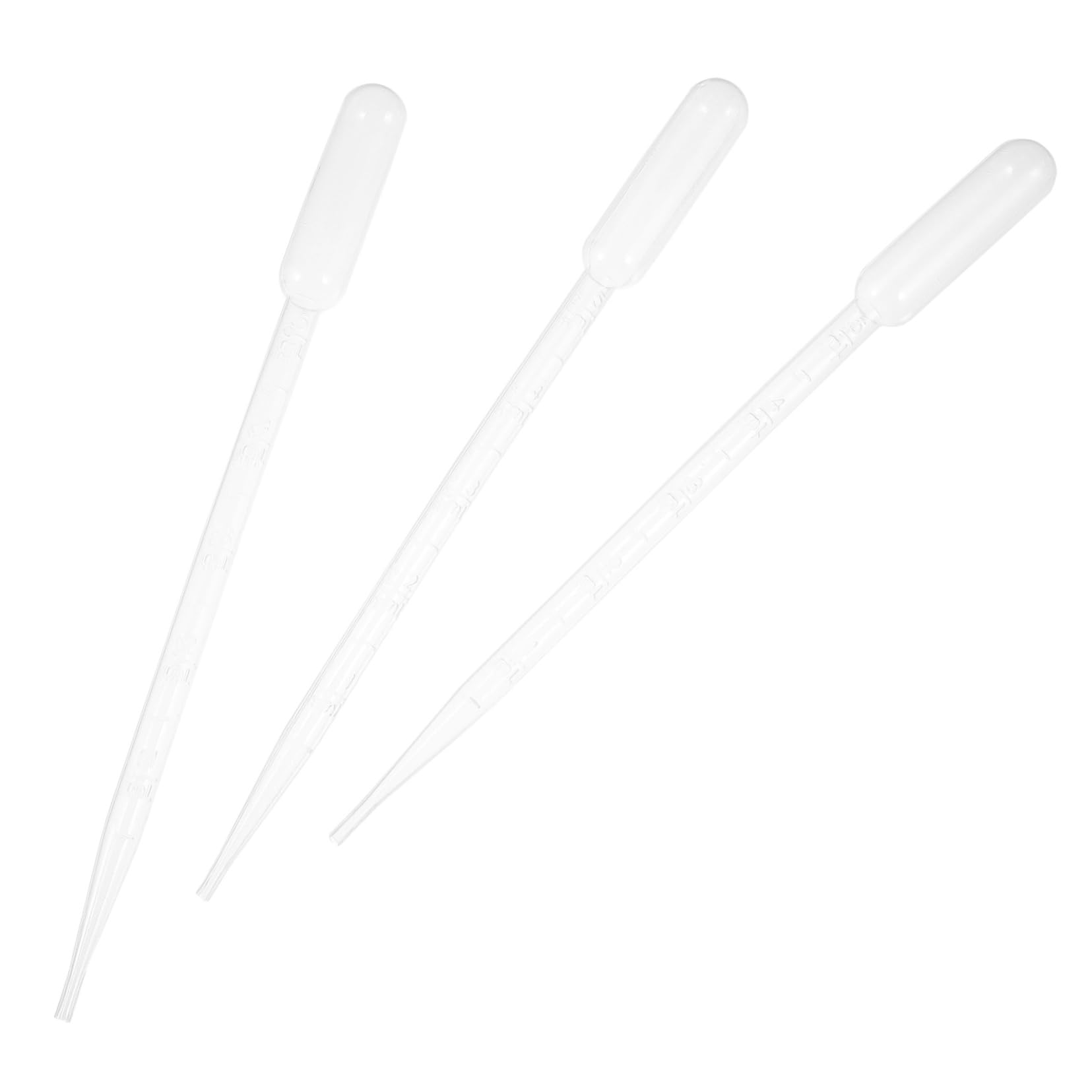 FUNOMOCYA 50 Pack Disposable Plastic Droppers 5ml Graduated Pipettes for Essential Oils Lab Projects