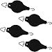 Ogrmar Plant Pulley Retractable Pulley Plant Hanger Hanging Flower Basket Hook Hanger for Garden Baskets Pots and Birds Feeder in Different Height Lower and Raise Pack of 4 (Black x4)