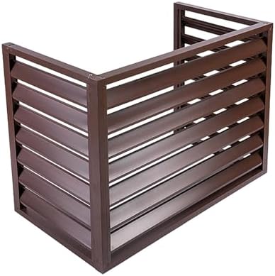 Outdoor Air Conditioner Privacy Fence, 3-Panel Aluminum Alloy Screen for AC Units, Garden & Yard Protection, Weather-Resistant White Panels (110x60x80cm / 43x24x31.5in)