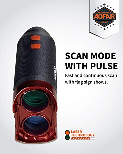 AOFAR GX-2S Slope Golf Rangefinder Flag-Lock with Vibration, 600 Yards Range Finder, 6X 25mm Waterproof, Carrying Case, Free Battery, Gift Packaging - Thumbnail 2