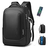 hk Sac à Dos Extensible pour Ordinateur Portable 16 Pouces Sac a dos Homme Impermeable Double Port USB pour Affaires Voyage Travail Université 40L Noir
