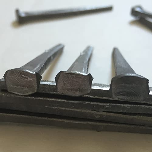 4”- Cut Common Nails - Metallic Color - Antique Rustic Restoration Accent Nails For Hanging, Furniture, Cabins, Shutters & Flooring – Decorative Clavos Nails – Distinct Square Head Nail – 4 In #TOP14