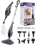CYK Steam Mops for Floor Cleaning, 12 in 1 Handheld Steam Cleaner for Home, Floor Steamer for Hardwood Floors and Tile(Purple-grey)