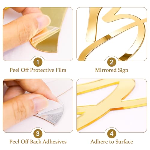 Image of Acrylic Oh Baby Sign for Baby Shower Backdrop, Gold