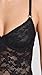 Fleur du Mal Women's Le Stretch Multifit Lace Thong Bodysuit, Black, XL