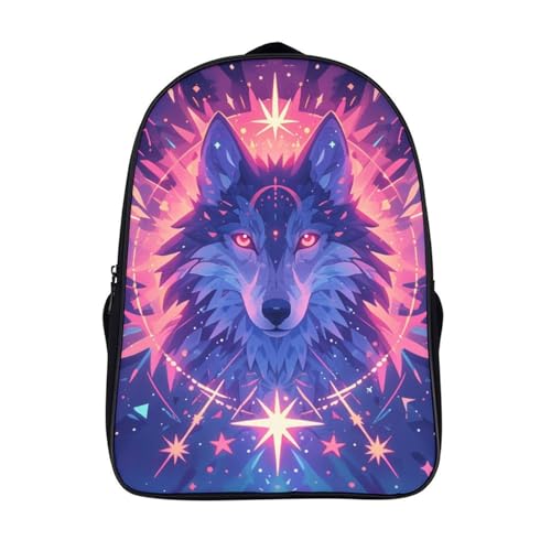 Sac à dos loup pour enfant 40x28x16cm idéal pour l'école des garçons et filles