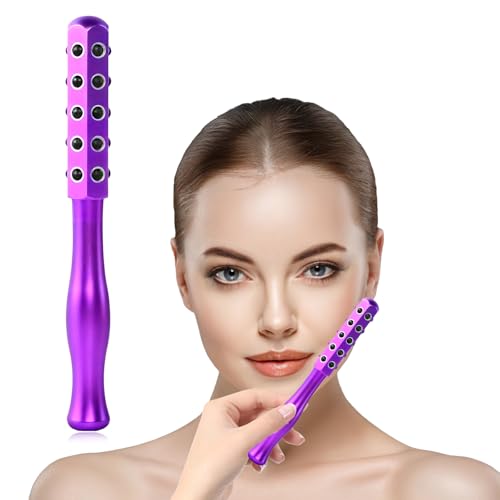 TJSTJS 2025 Beauty Roller – Germanium Stone Face Sculpting Tool, Uplift Facial Massaging Beauty Tool, Firming Massage Wand for Skin Tightening, Portable Cooling & Sculpting (Purple)