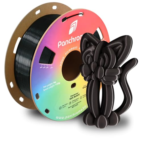 Image of Polymaker Panchroma Silk PLA Filament 1.75mm for 3D Printing, 1kg, Black | Neatly Wound, High-Gloss Finish PLA, Easy Print & Smooth Feeding, Compatible with Bambu Lab & Most 3D Printers
